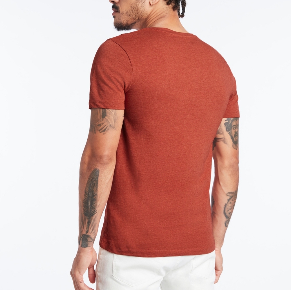MARCS Rust Orange Cotton Short Sleeve Tee T Shirt - Picture 5 of 7
